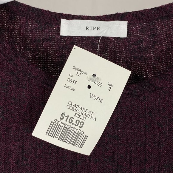 NWT Ripe Women's Cold Shoulder 3/4 Three Quarter Length Sleeve Knit Fabr… - Picture 2 of 7